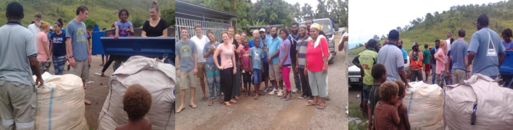 Donating secondhand clothing to Baruni Community with YWAM team from Gold Coast, Australia in 2014.